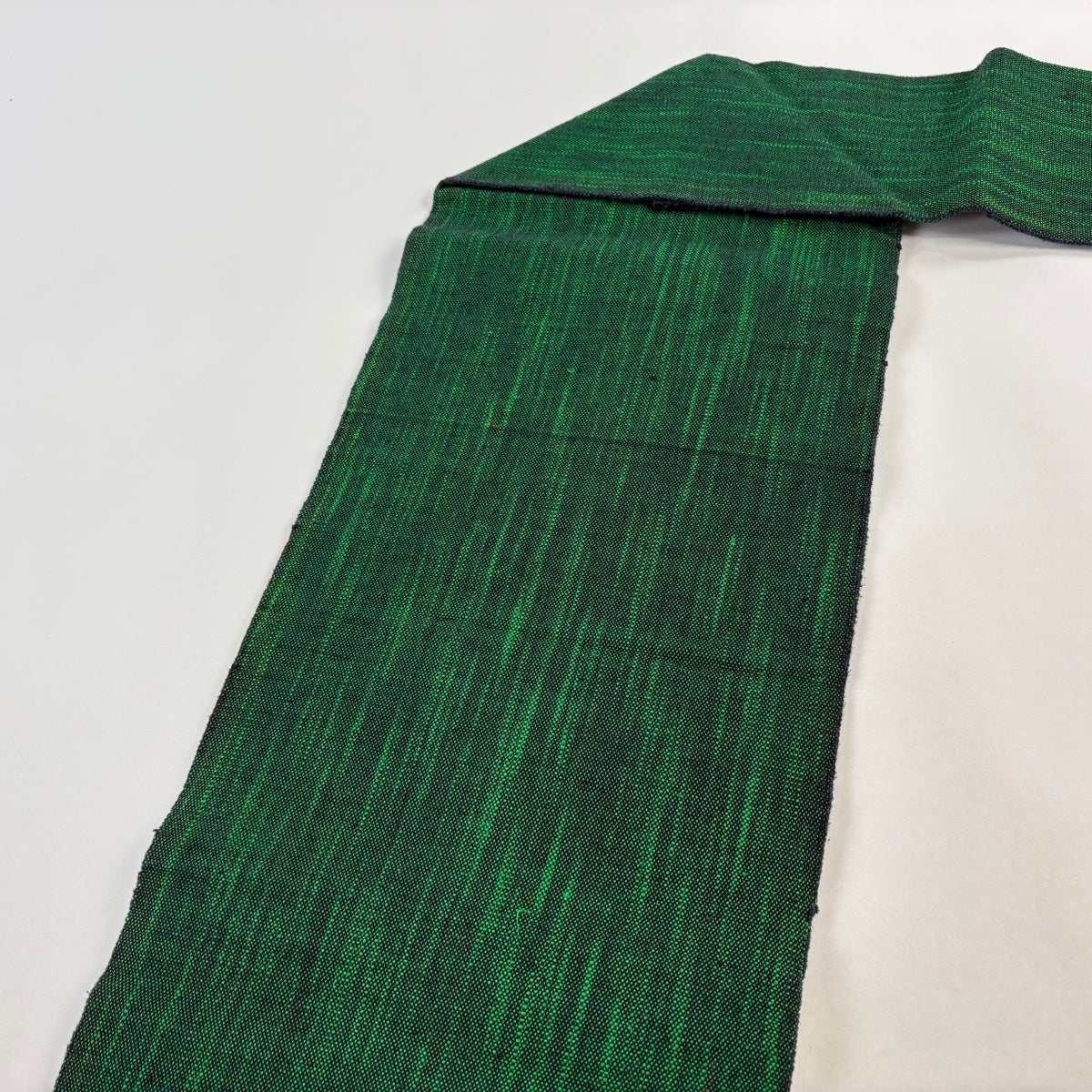 美品】 名古屋帯 優品 八寸名古屋帯 幾何学模様 緑 正絹｜中古・古着