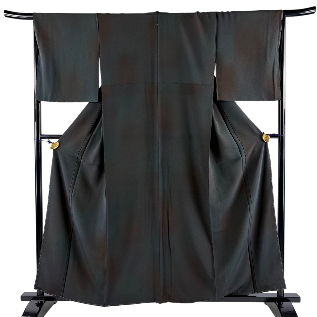 美品】 小紋 身丈156.5cm 裄丈63cm S 薄物 紗 幾何学 黒 正絹 秀品