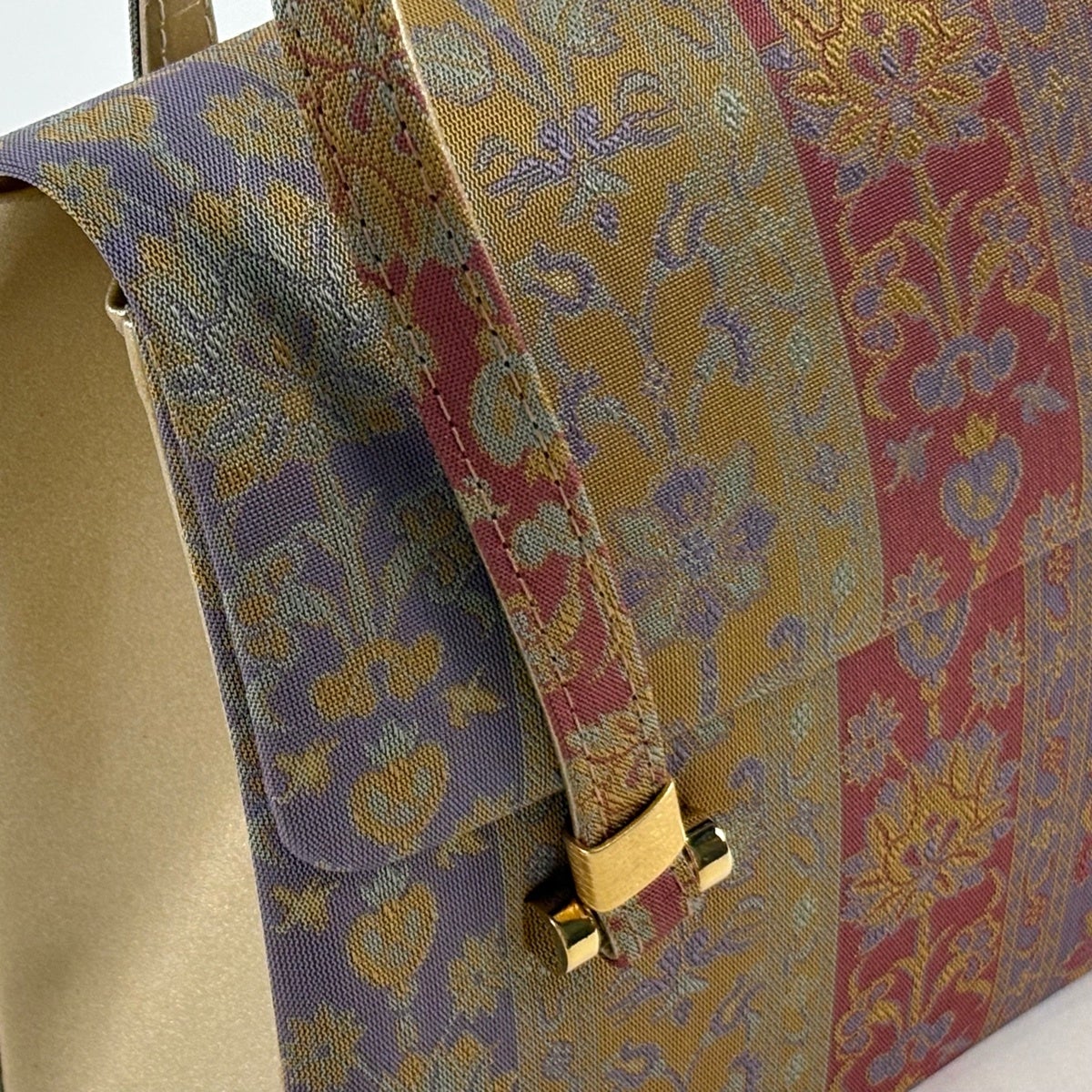 最終価格】 70%OFF 【美品】和装バッグ 優品 セミフォーマル 草花 赤紫