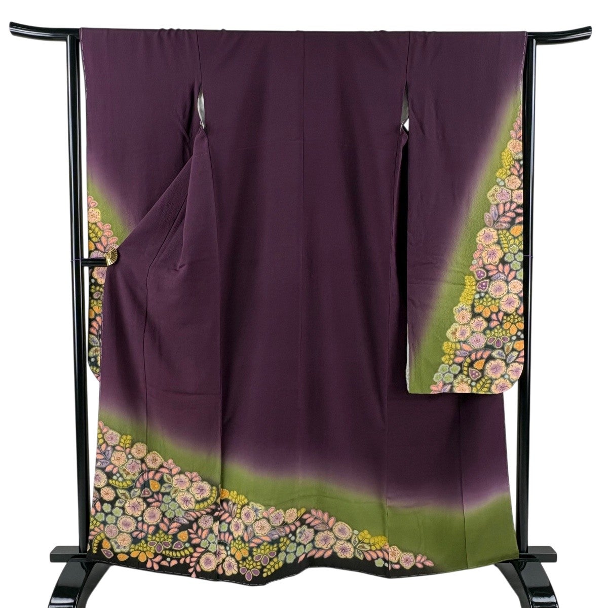 美品】 振袖 身丈162cm 裄丈64cm M 袷 落款あり 辻が花 染分け ぼかし