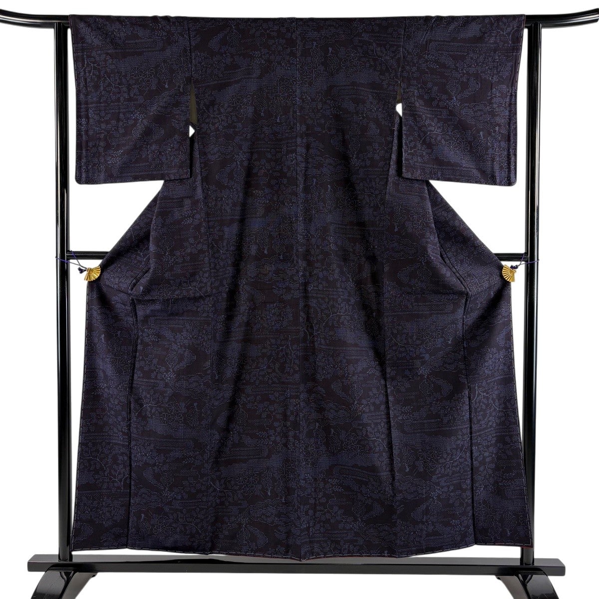 美品】 結城紬 身丈158cm 裄丈62cm S 袷 はたおり娘 奥順 証紙あり