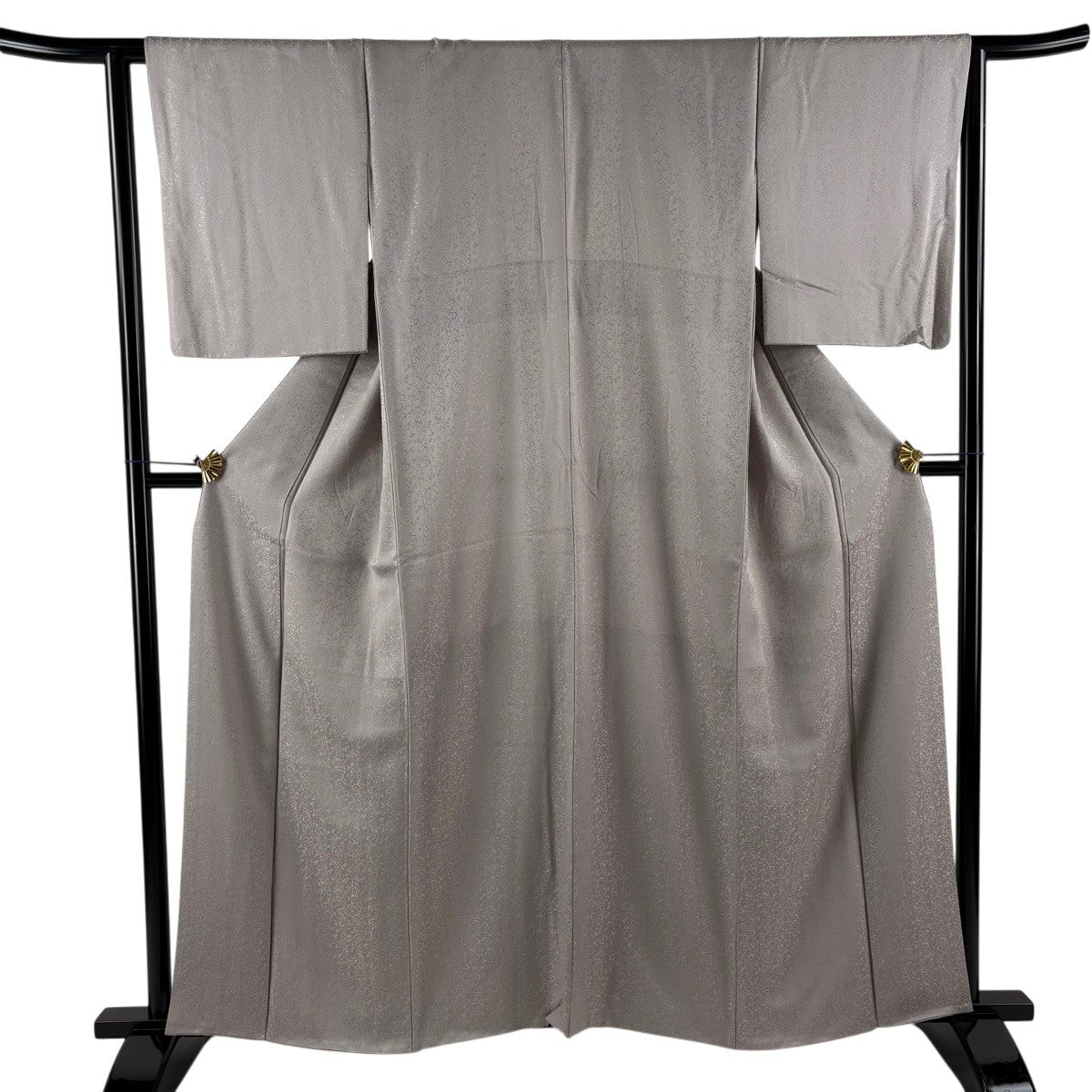 未使用品 絽 地紋 色無地 ブルーグレー 作家物 身丈165.5cm 正絹 色無地 身丈160cm 裄丈63cm S 袷 青山みとも 地紋 灰紫 正絹 逸品 一つ