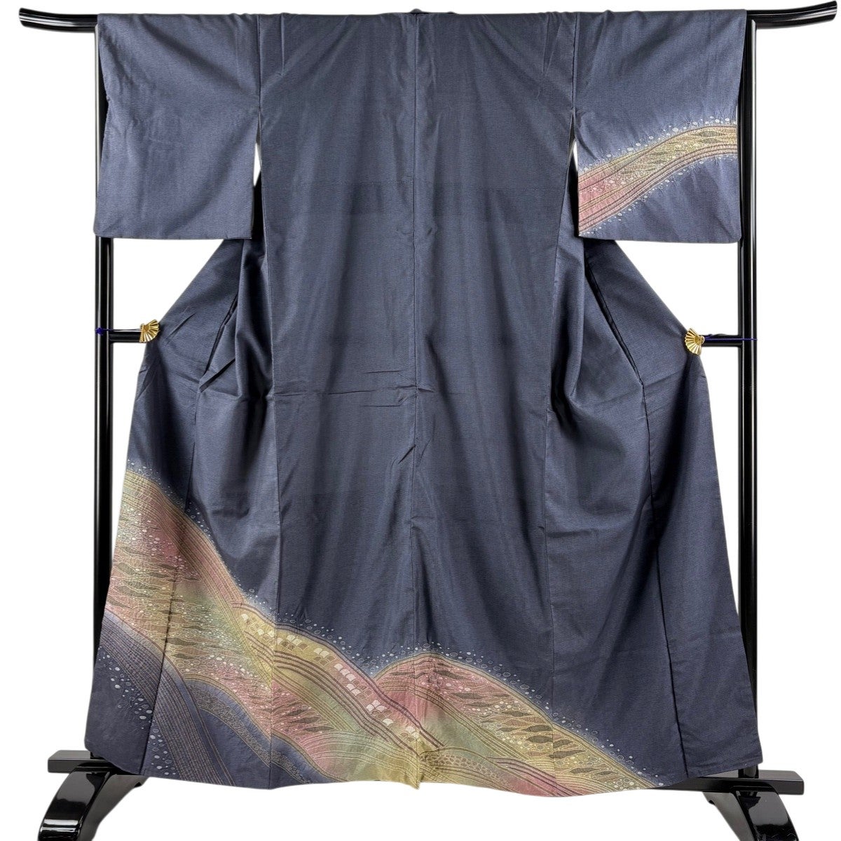 付下げ 身丈158cm 裄丈64cm 正絹 秀品 【中古】 付下げ 身丈158cm 裄丈64cm M 袷 裾ぼかし柄 赤茶 正絹 秀品 中古