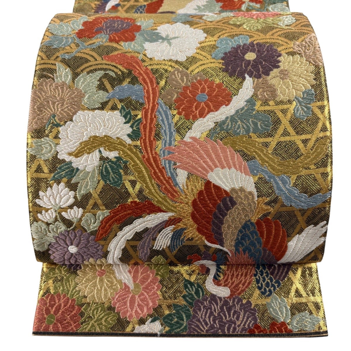 美品】 袋帯 秀品 夢想辻が花 箔 金糸 黒 六通 正絹｜中古・古着
