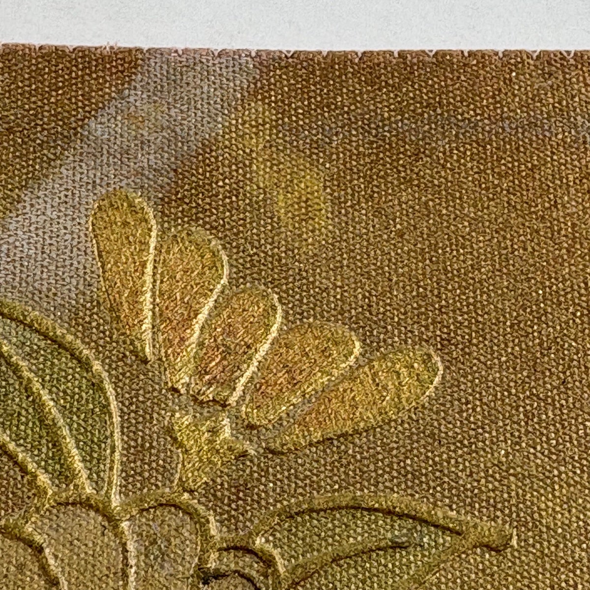 袋帯 秀品 花丸文 鳥 金銀彩 箔 金色 お太鼓柄 正絹｜中古・古着