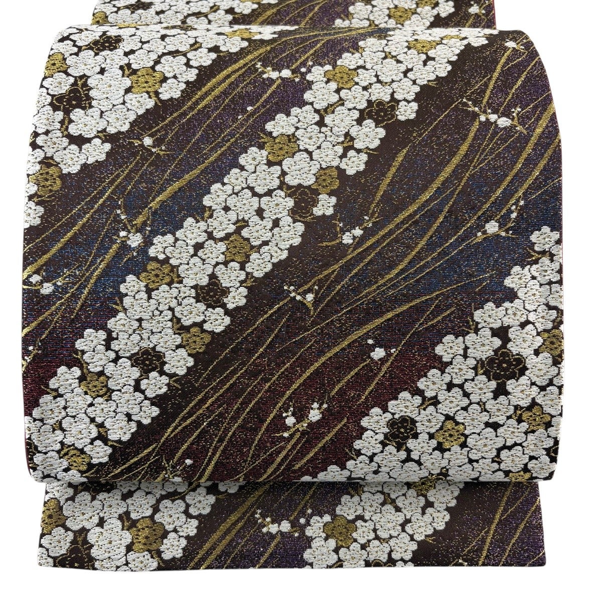 30%OFF 袋帯 秀品 華文 花唐草 金糸 箔 金色 六通 正絹 K30｜中古