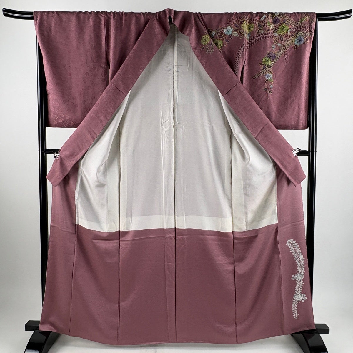 50%OFF 【美品】 訪問着 身丈164cm 裄丈68cm L 袷 落款あり 辻が花柄