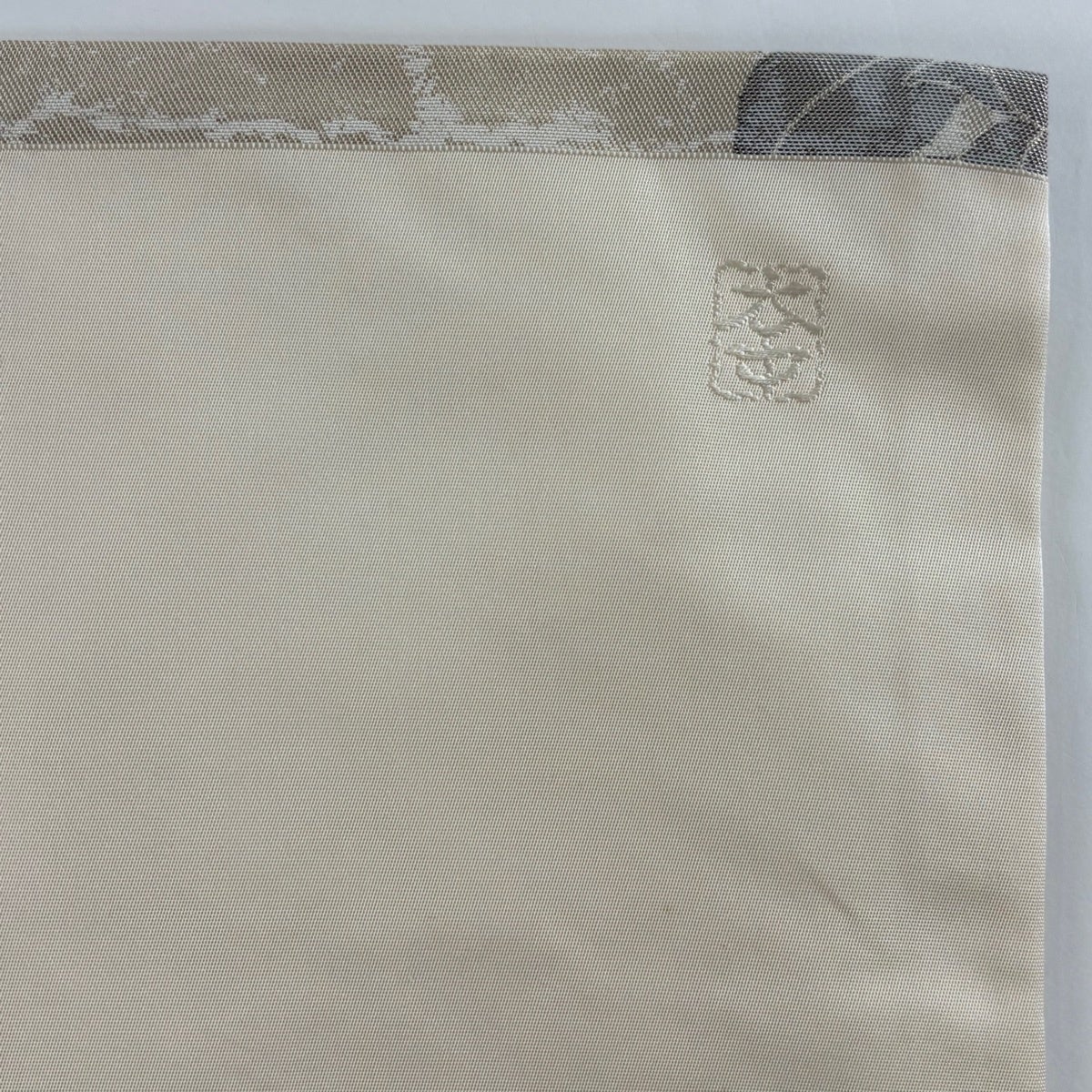 美品】 名古屋帯 優品 関西仕立て 椿 格子 金糸 箔 金色 正絹｜中古