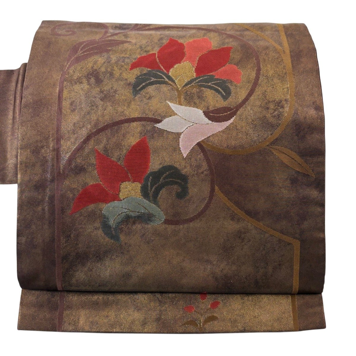 袋帯 中古 リサイクル カジュアル 六通 五竜 焦茶色 A850-12 000000052576_xn2L7H7.jpg