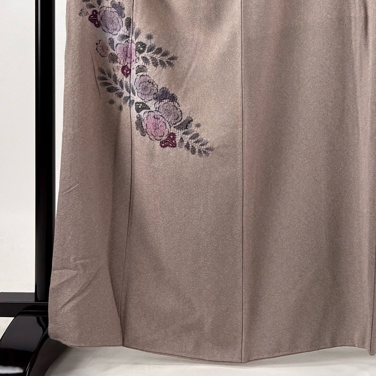 付下げ 身丈163cm 裄丈63cm S 袷 辻が花柄 ぼかし 薄小豆 正絹 秀品