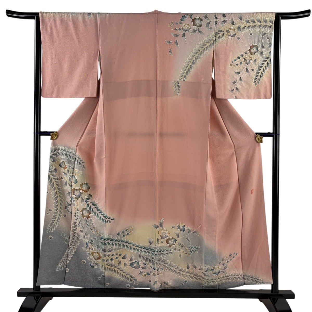 50%OFF 訪問着 身丈156cm 裄丈62.5cm S 袷 落款あり 辻が花 金彩