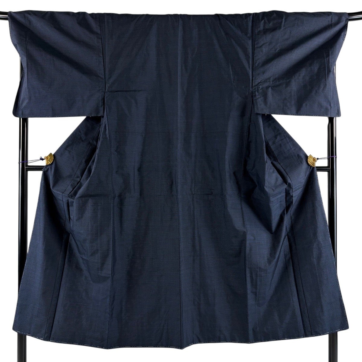 美品】 男着物 身丈150cm 裄丈71cm L 袷 大島紬地 アンサンブル 証紙 