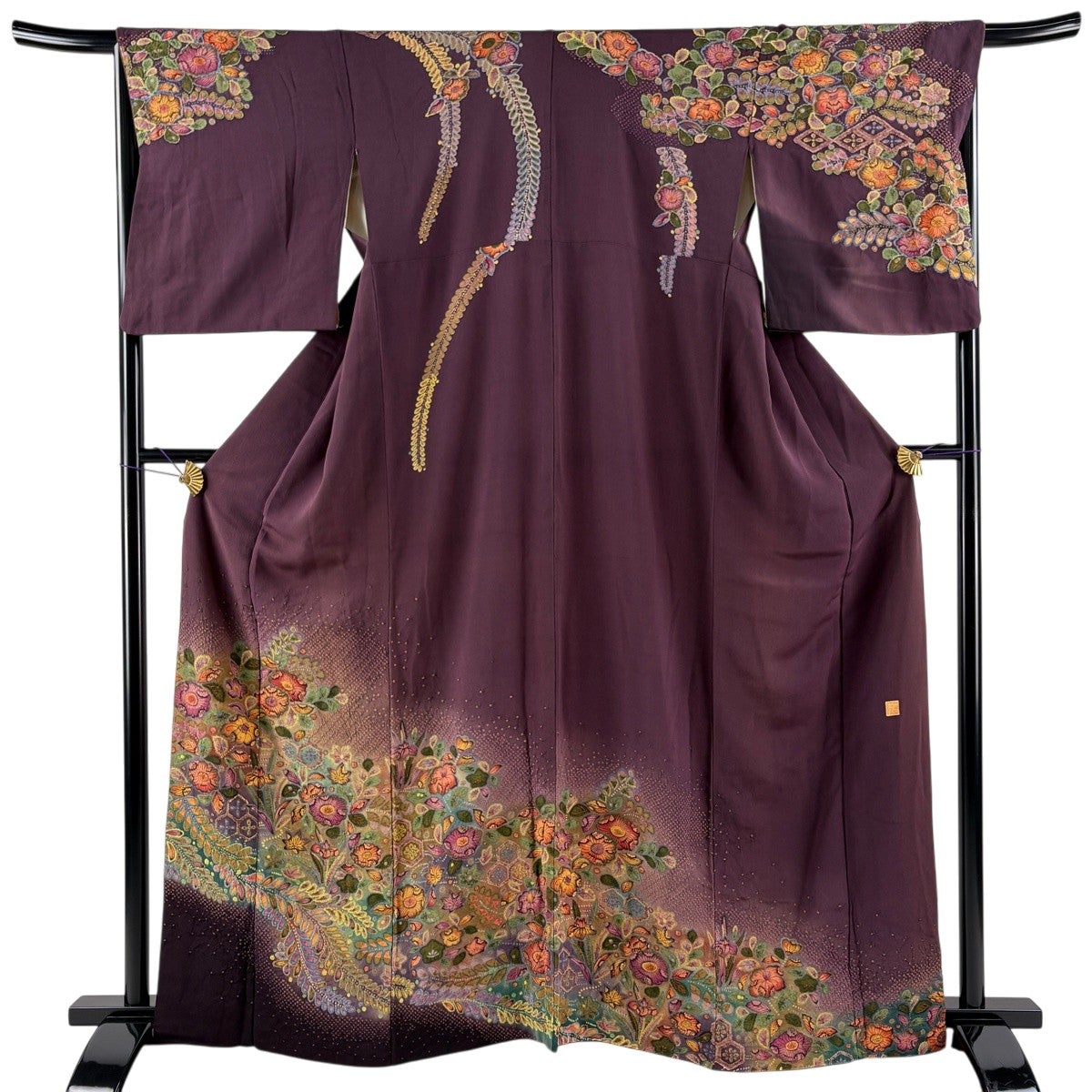 ＧＷセール‼️美品‼️ボルドーカラー⭐︎辻ヶ花　裄70cm 訪問着 辻が花 訪問着｜バイセルオンライン 中古・リサイクル着物【公式】通販