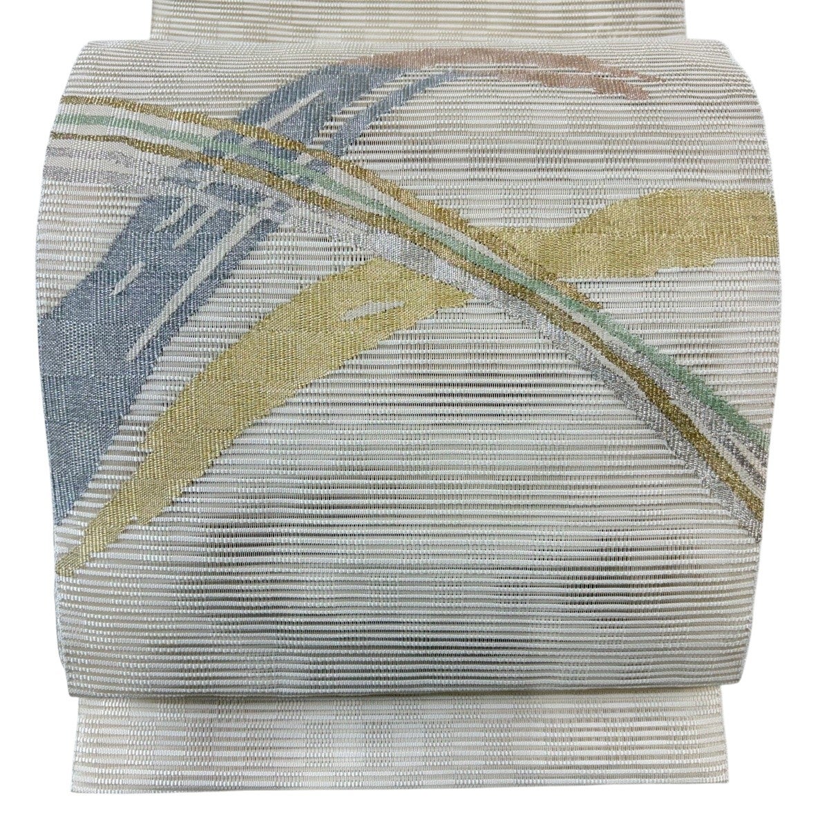 50%OFF 名古屋帯 秀品 八寸名古屋帯 松葉仕立て 夏帯 絽 縞 幾何学模様