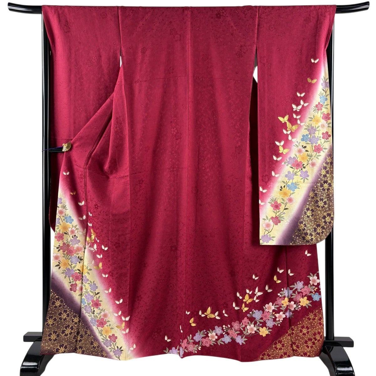 振袖 身丈161cm 裄丈62cm 正絹 秀品 【中古】 美品】 振袖 身丈161cm 裄
