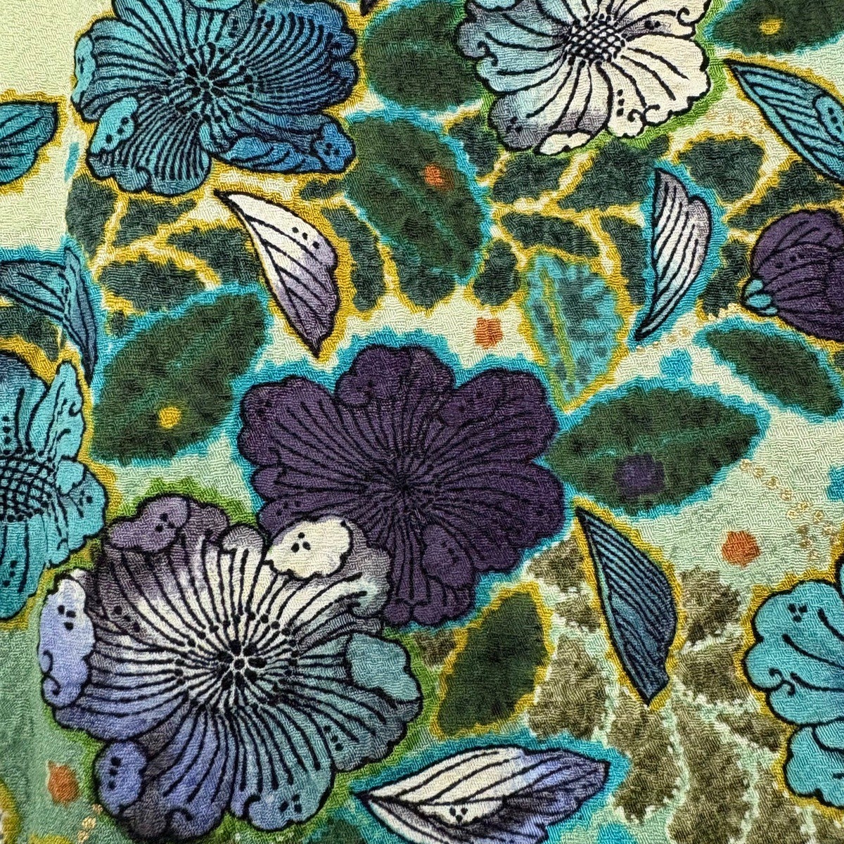 美品】 訪問着 身丈166cm 裄丈68cm L 袷 落款あり 辻が花 金彩 ぼかし