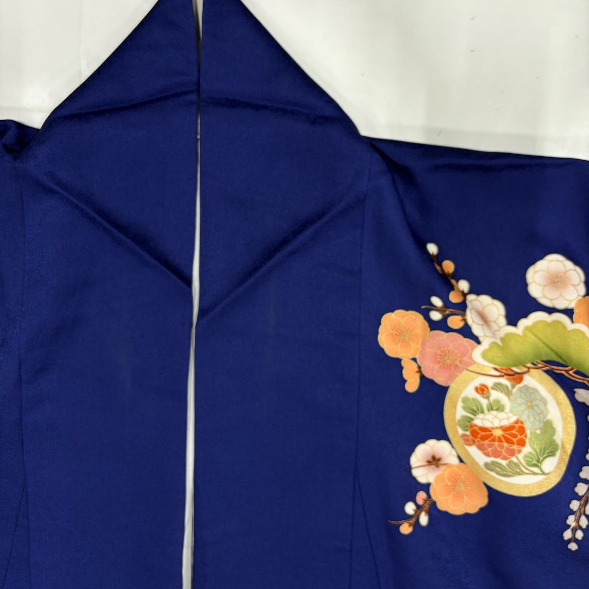 振袖 身丈164cm 裄丈65cm M 袷 鎌倉文 流水 金彩 青紫 正絹 秀品｜中古