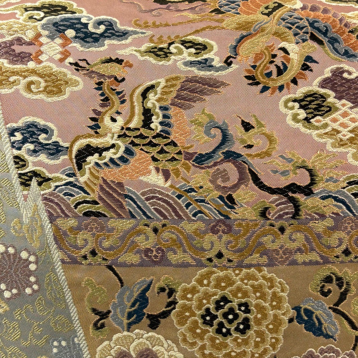 袋帯 名品 鳳凰 花唐草 金糸 唐織 赤紫 六通 正絹｜中古・古着