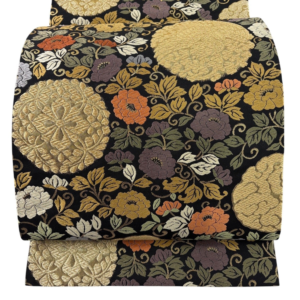 美品】 袋帯 名品 落款あり 辻が花 箔 灰緑 お太鼓柄 正絹｜中古・古着