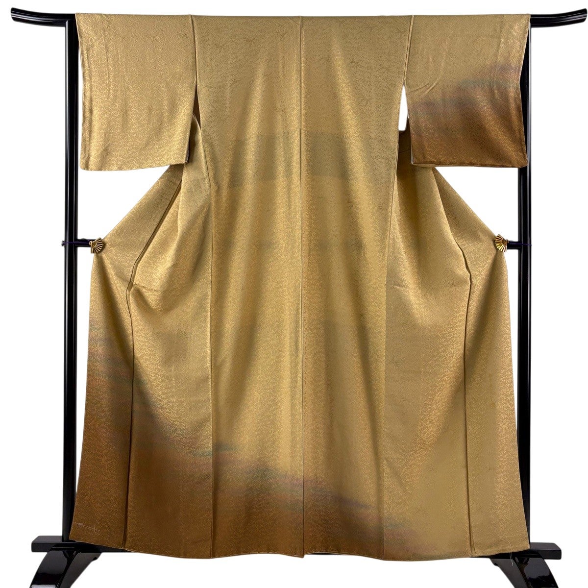 美品】 付下げ 身丈159.5cm 裄丈64.5cm M 袷 落款あり 霞 地紋