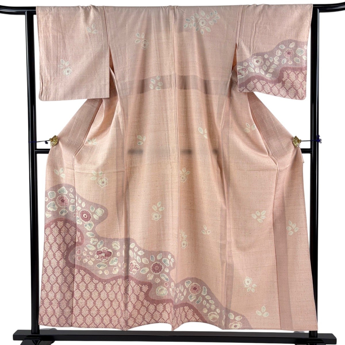 訪問着 身丈152cm 裄丈63cm 正絹 名品 【中古】 訪問着 身丈152cm 裄63cm レディース 袷 花車 裄Mサイズ 秋冬春用 正絹