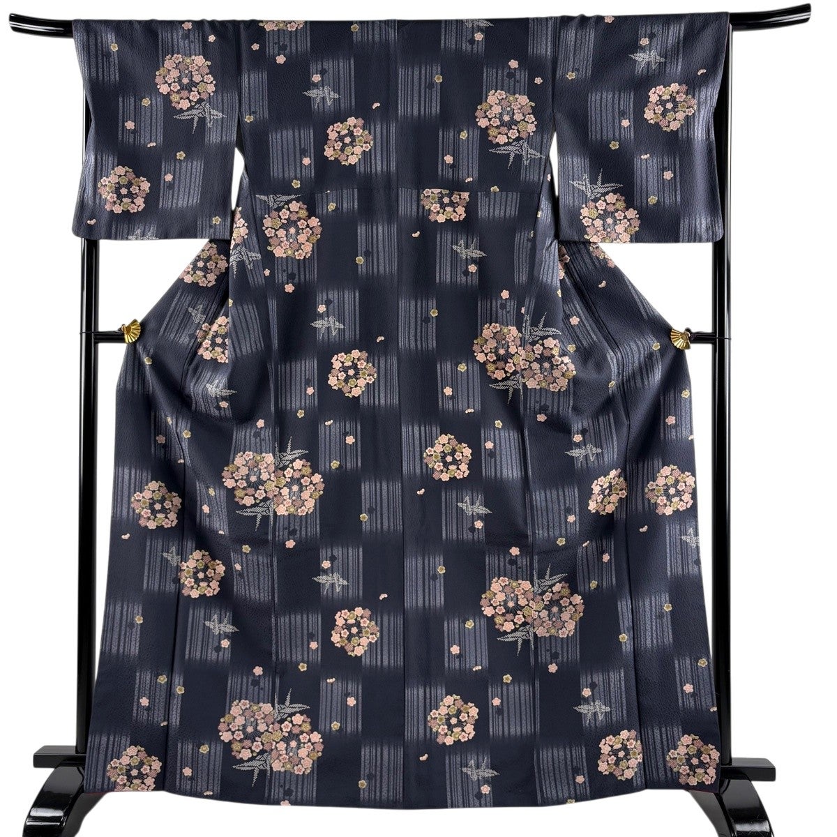 o*i様 新品　美品　紗紬　小紋　フルセット　４点　身丈163 裄67 美品】 小紋 身丈165cm 裄丈67cm M 袷 こむさでもーど 洗える着物 紬地