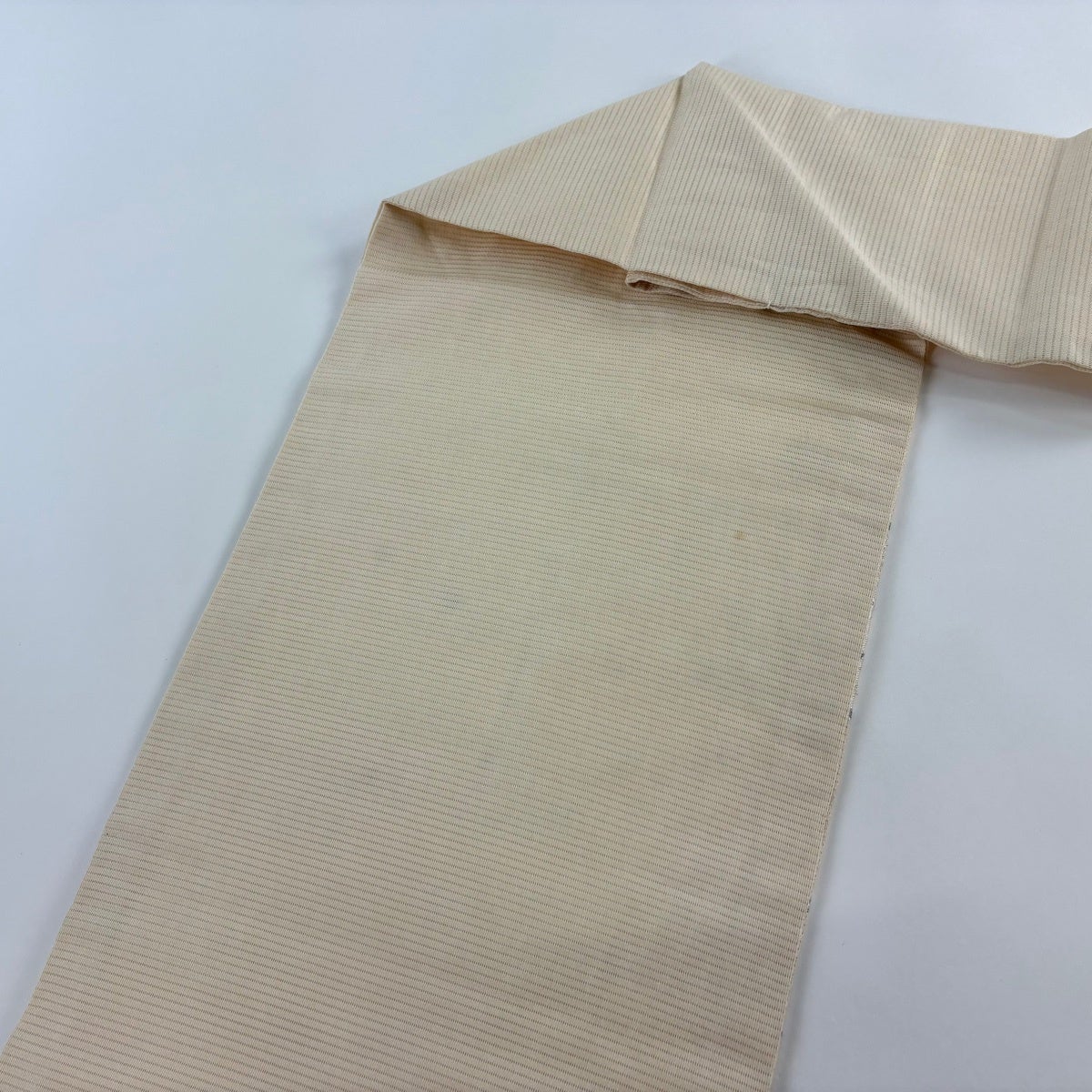 名古屋帯 優品 夏帯 絽 花丸文 草花 銀糸 クリーム 正絹｜中古・古着
