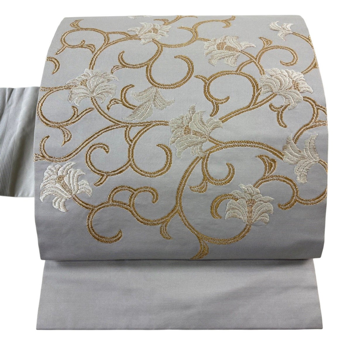 50%OFF 名古屋帯 秀品 花唐草 金糸 金彩 金色 正絹 K50｜中古・古着