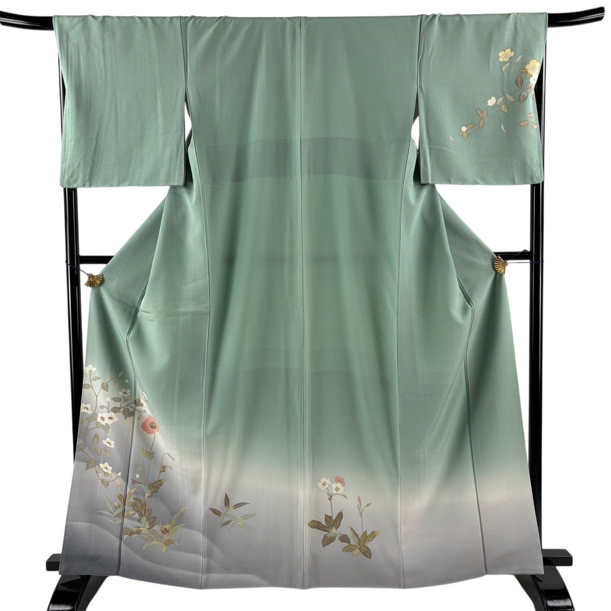 振袖 身丈162cm 裄丈68cm L 袷 菊 七宝 金通し 金彩 赤 正絹 名品