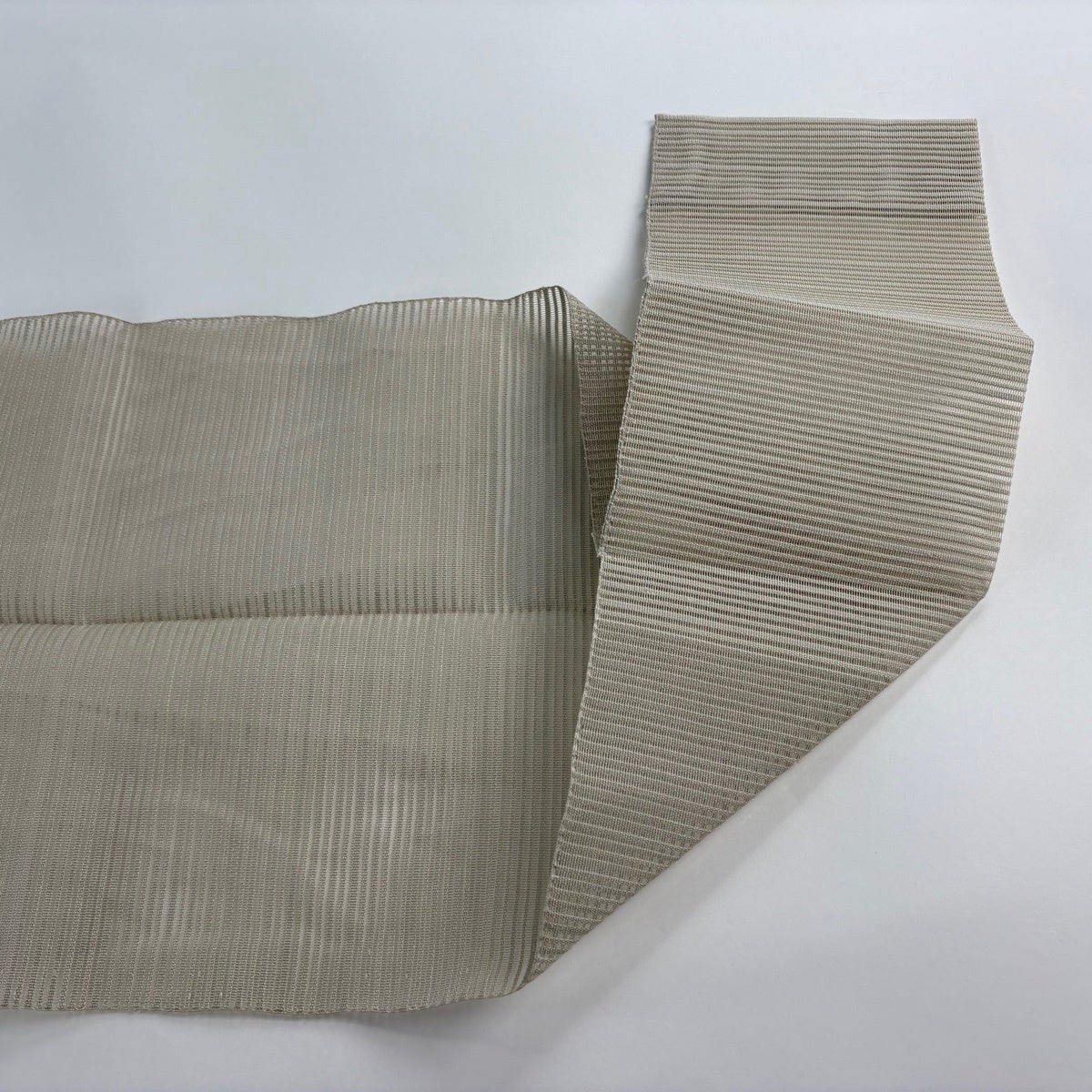 名古屋帯 秀品 八寸名古屋帯 松葉仕立て 夏帯 絽 縞 幾何学模様 金銀糸