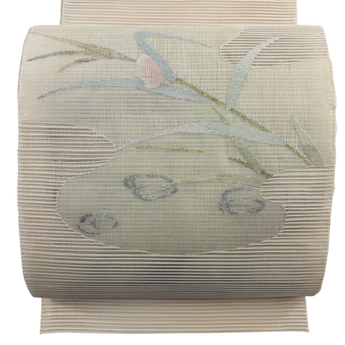 名古屋帯 秀品 夏帯 羅織 八寸名古屋帯 松葉仕立て トンネル仕立て