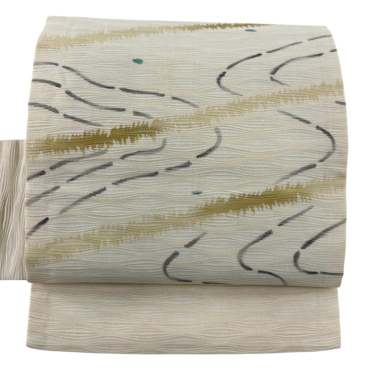 美品】 名古屋帯 秀品 落款あり 夏帯 絽 楓 ピンクベージュ 正絹｜中古