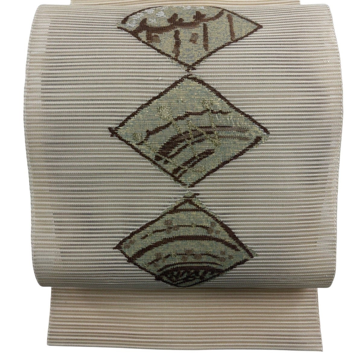 美品】 名古屋帯 秀品 夏帯 絽 松葉仕立て 八寸名古屋帯 葡萄 蝶 金