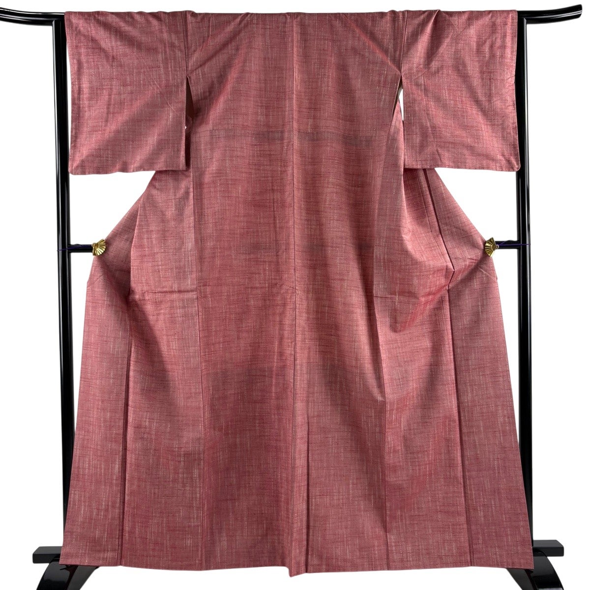 紬 身丈153cm 裄丈65cm M 袷 茜色 正絹 優品｜中古・古着・リサイクル