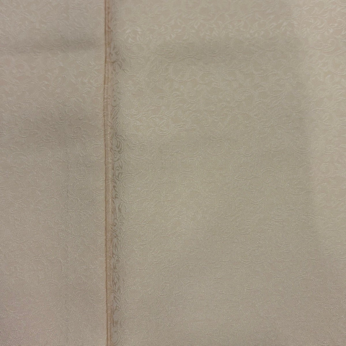 美品】 色無地 身丈159cm 裄丈64.5cm M 袷 袋帯セット 地紋 クリーム