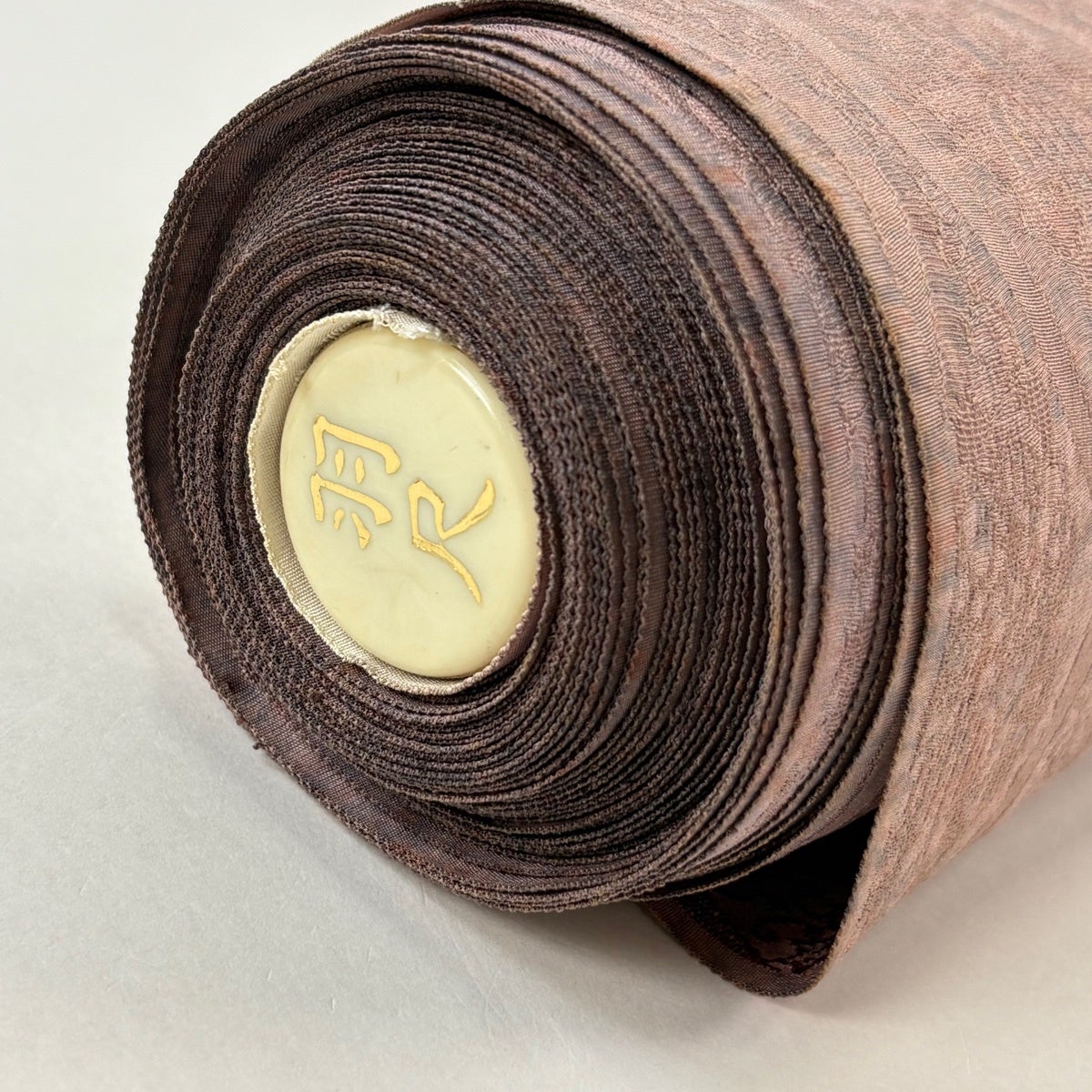 反物 優品 羽尺 羽織 和装コート 立涌 草花 薄小豆 正絹｜中古・古着