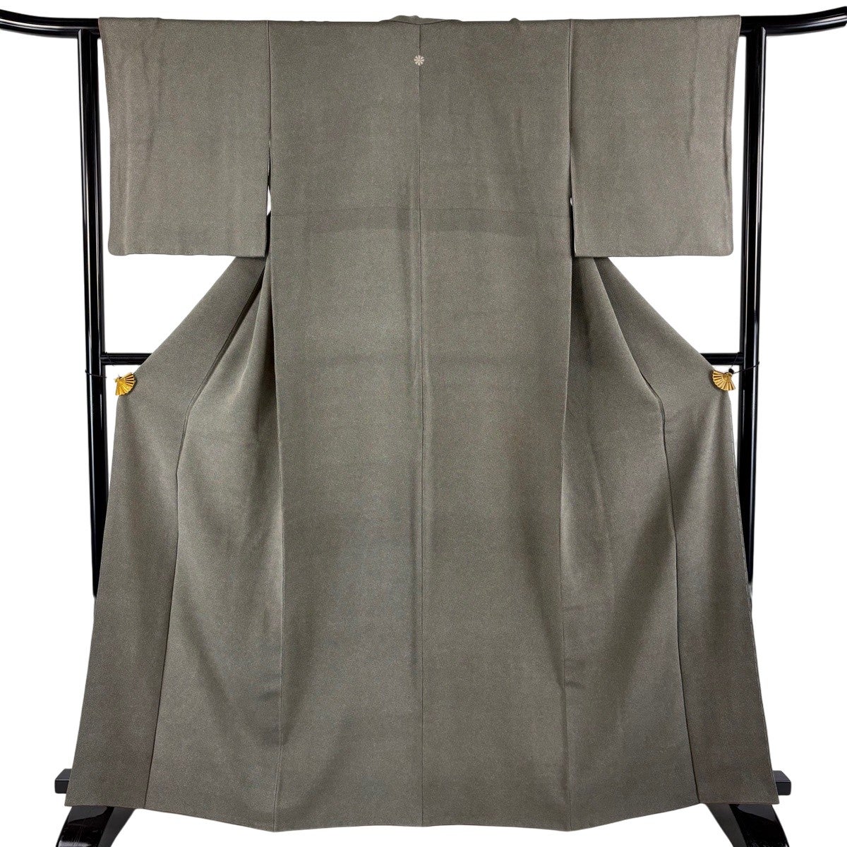 江戸小紋 身丈165cm 裄丈61.5cm S 袷 鮫 灰緑 正絹 秀品 一つ紋｜中古