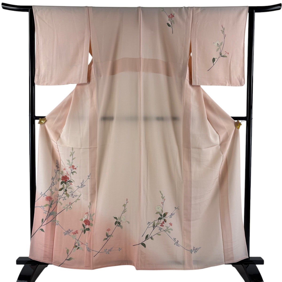 美品】 付下げ 身丈161cm 裄丈64cm M 単衣 草花 萩 染め分け ぼかし