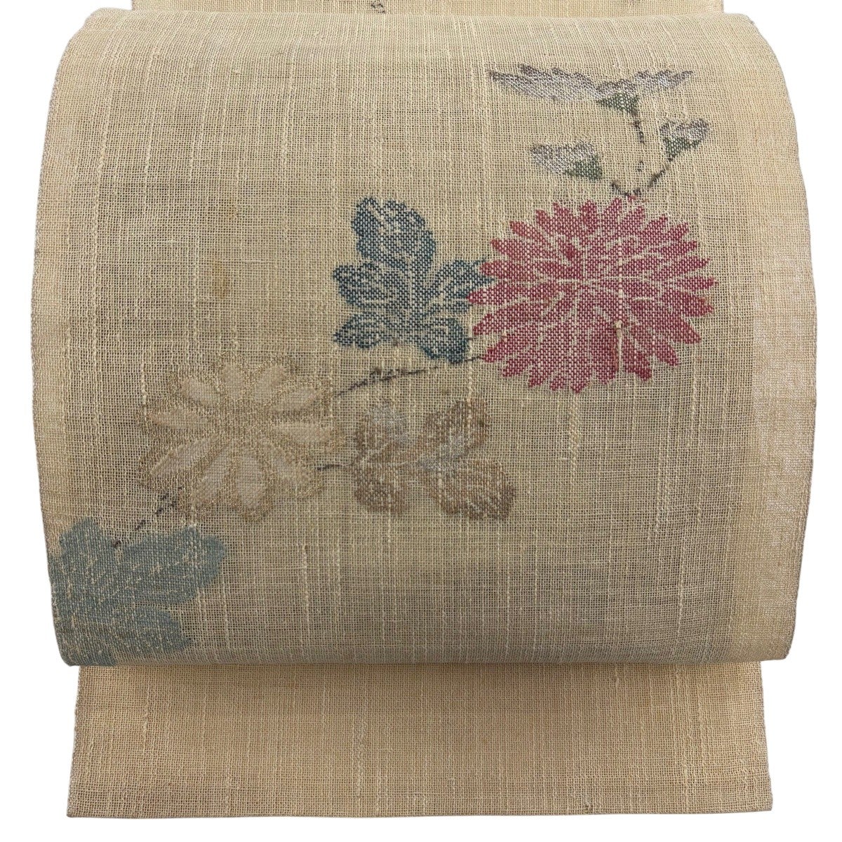 名古屋帯 秀品 夏帯 草花 金銀糸 灰紫 正絹｜中古・古着・リサイクル