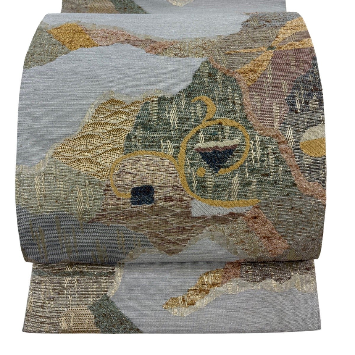 美品】 袋帯 名品 桜 金糸 水色 全通 正絹｜中古・古着・リサイクル