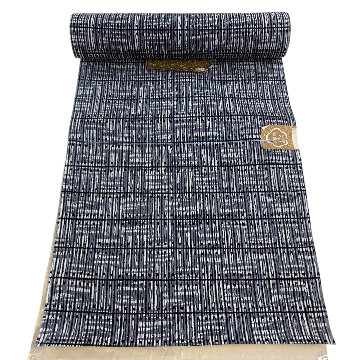 反物 逸品 帯反物 八重山みんさー 証紙 縞 幾何学 茜色 綿|中古・古着 反物 逸品 帯反物 八重山みんさー 証紙 縞 幾何学 茜色 綿|中古・古着