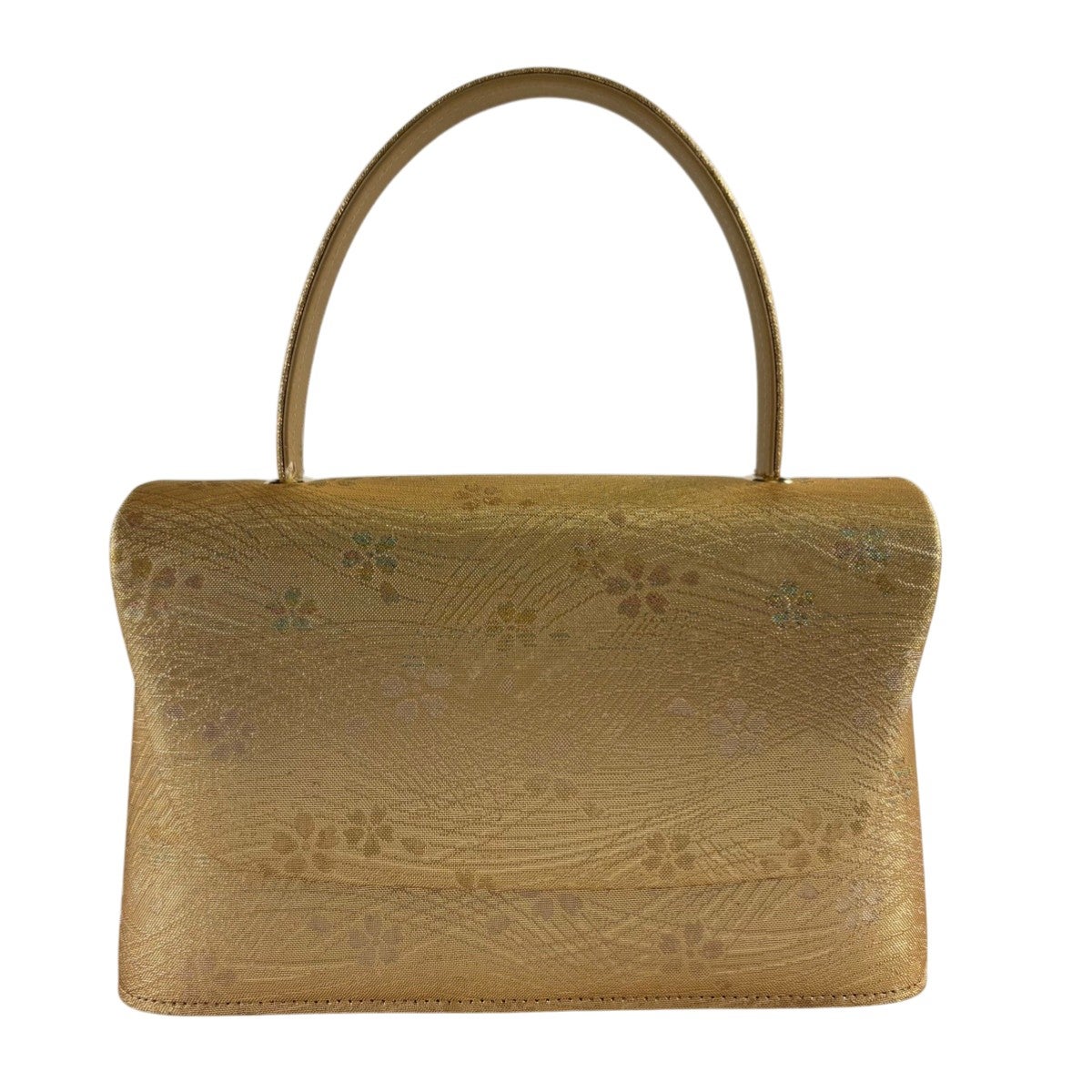 専用　和装バッグ 逸品 OKAJIMA 華文 花唐草 縮緬 皇室 和装バッグ 逸品 OKAJIMA セミフォーマル 共箱付 花唐草 草花 金彩