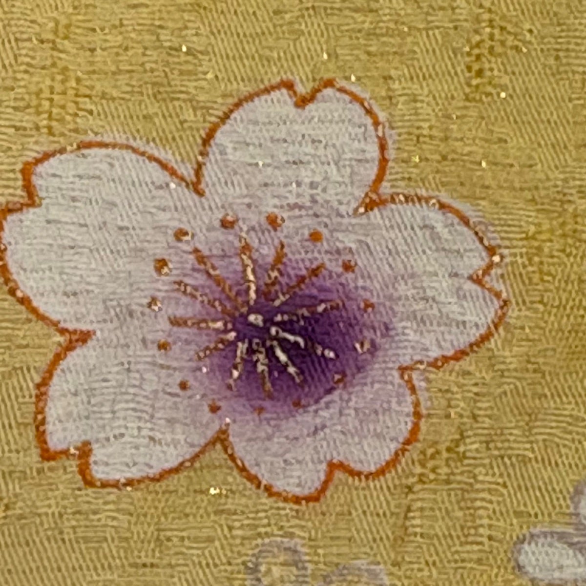 振袖 身丈173.5cm 裄丈72cm L 袷 桜 手鞠 金通し 金彩 黄色 正絹 名品