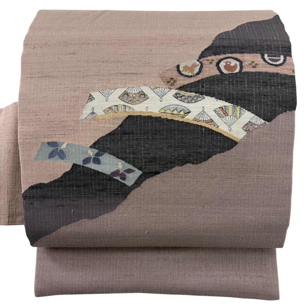 美品】 名古屋帯 名品 佐伯武晴 落款あり 証紙あり じゅらく 草花 鳥