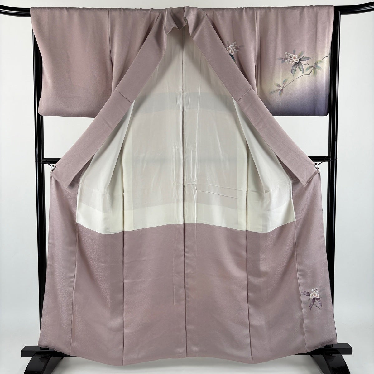 美品】 付下げ 身丈160cm 裄丈65.5cm M 袷 やまと 落款あり 枝花
