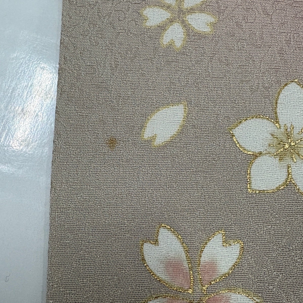 付下げ 身丈156.5cm 裄丈62cm S 袷 文字文 花 金糸 金彩 ピンク 正絹
