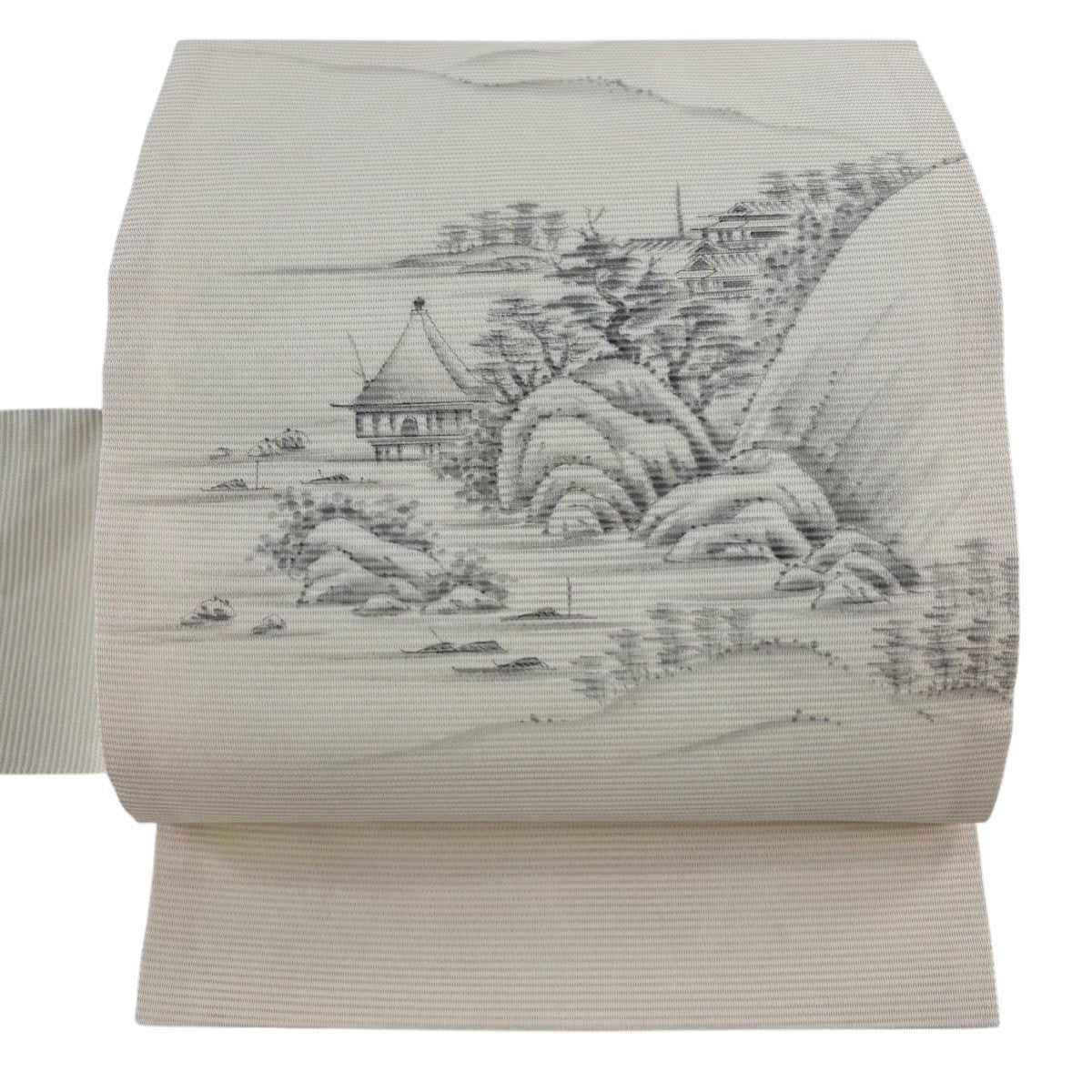 名古屋帯 秀品 夏帯 絽 笹 刺繍 ベージュ 正絹｜中古・古着