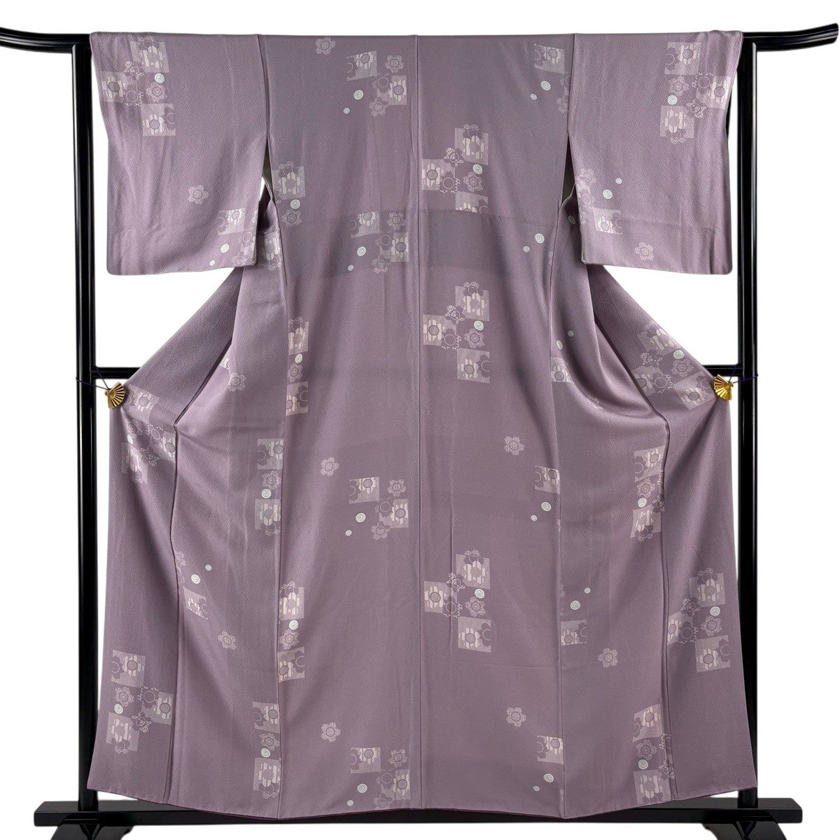 美品】 訪問着 身丈163cm 裄丈65.5cm M 袷 桜 若松 染め分け ぼかし