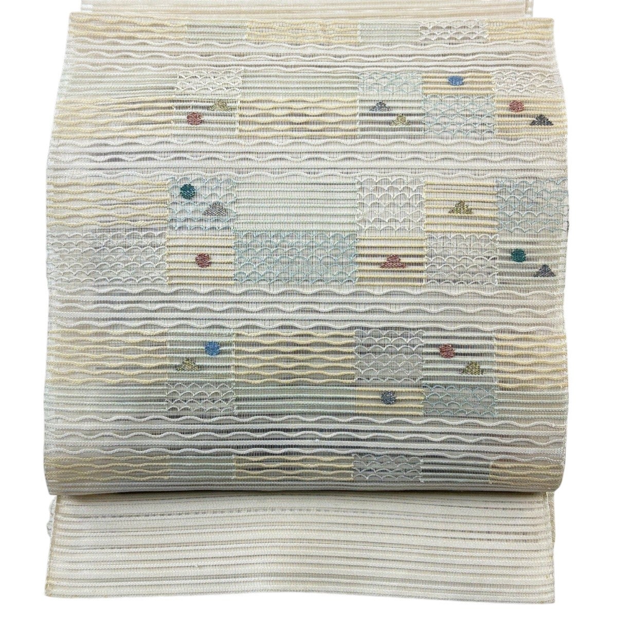 名古屋帯 秀品 夏帯 八寸名古屋帯 絽 松葉仕立て トンネル仕立て 牡丹