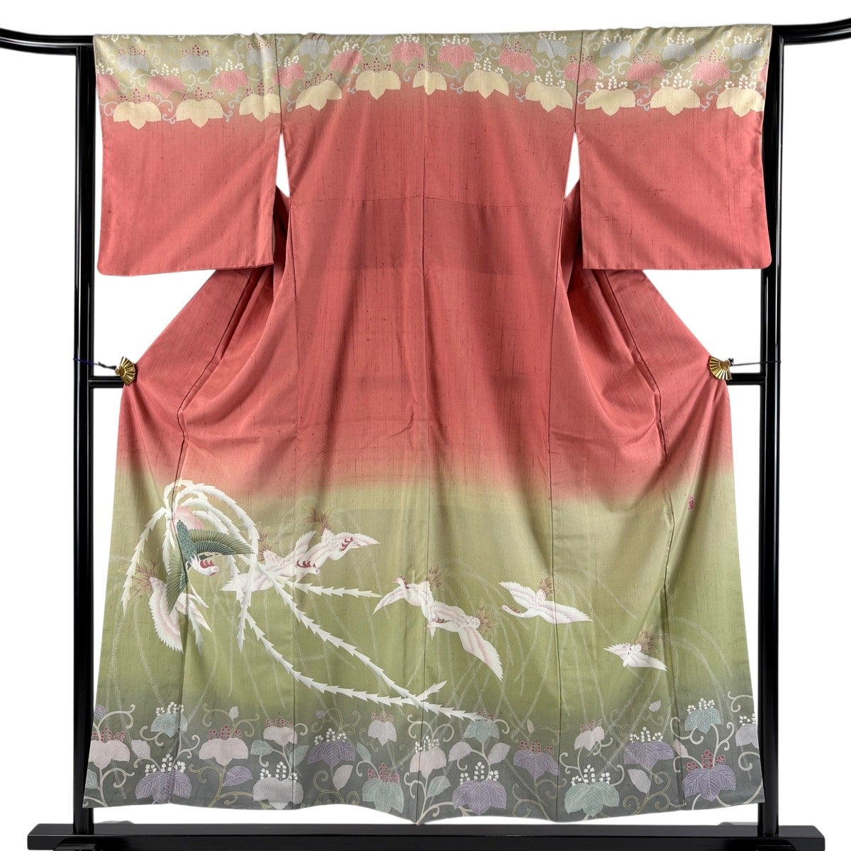 美品】 訪問着 身丈154cm 裄丈62.5cm S 袷 中村乃武夫 落款あり 美品】 訪問着 身丈154cm 裄丈62.5cm S 袷 中村乃武夫 落款あり